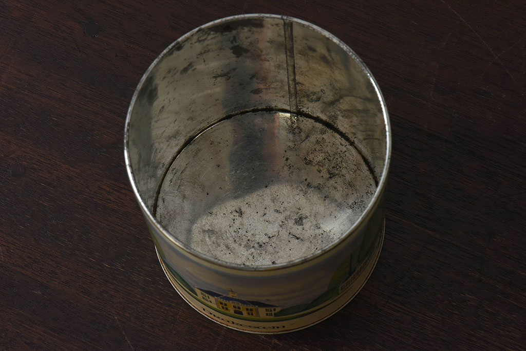 アンティーク雑貨　イギリスビンテージ　レトロなティン缶(ブリキ缶、小物入れ)