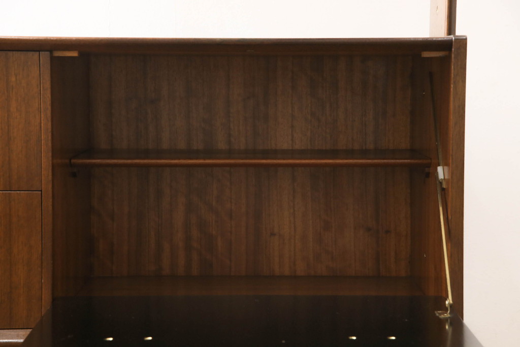 イギリスビンテージ　G-PLAN(ジープラン)　BBシリーズ　ブラックカラーと木の色合いのコントラストが格好良いルームディバイダー(キャビネット、飾り棚、オープンラック、収納棚、戸棚、間仕切り、ヴィンテージ)(R-063439)