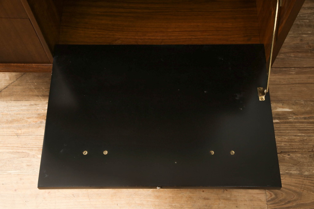イギリスビンテージ　G-PLAN(ジープラン)　BBシリーズ　ブラックカラーと木の色合いのコントラストが格好良いルームディバイダー(キャビネット、飾り棚、オープンラック、収納棚、戸棚、間仕切り、ヴィンテージ)(R-063439)