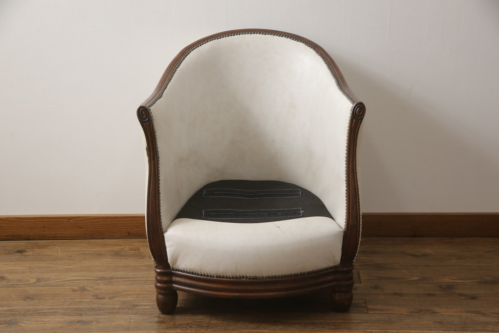 中古　美品　HALO(ハロ)　ハラコ　空間づくりのアクセントにぴったりなラウンジチェア(1人掛けソファ、アームチェア、椅子、イス)(R-060797)
