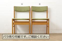 アンティーク家具　大正ロマン　小ぶりなアンティーク回転椅子(2)