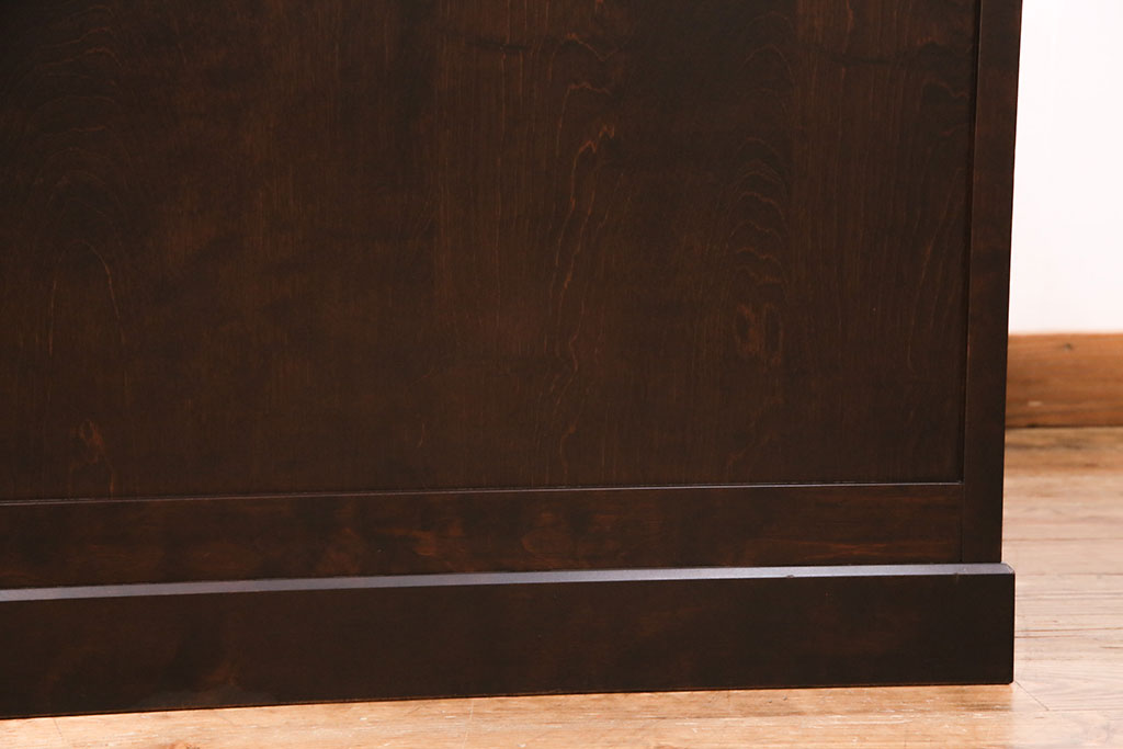 中古　 北海道民芸家具　421　シックな雰囲気が魅力の樺材製片袖デスク(机、在宅ワーク、在宅用ワークデスク、学習机)(定価約15万円)(R-047288)