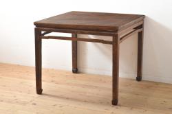 デンマークビンテージ　チーク材　シンプルかつスタイリッシュな佇まいが魅力的なエクステンションテーブル(ダイニングテーブル、食卓、作業台、ヴィンテージ、北欧)(R-052360)
