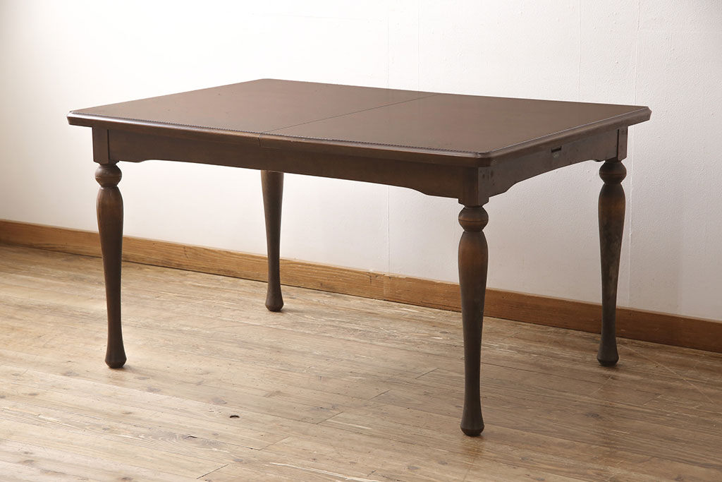 極美品 絶版品 和製ビンテージ テコラ天板 WINDS太平 クラシカルなエクステンションダイニングテーブル(食卓、ヴィンテージ)(R-053656)  | ラフジュ工房