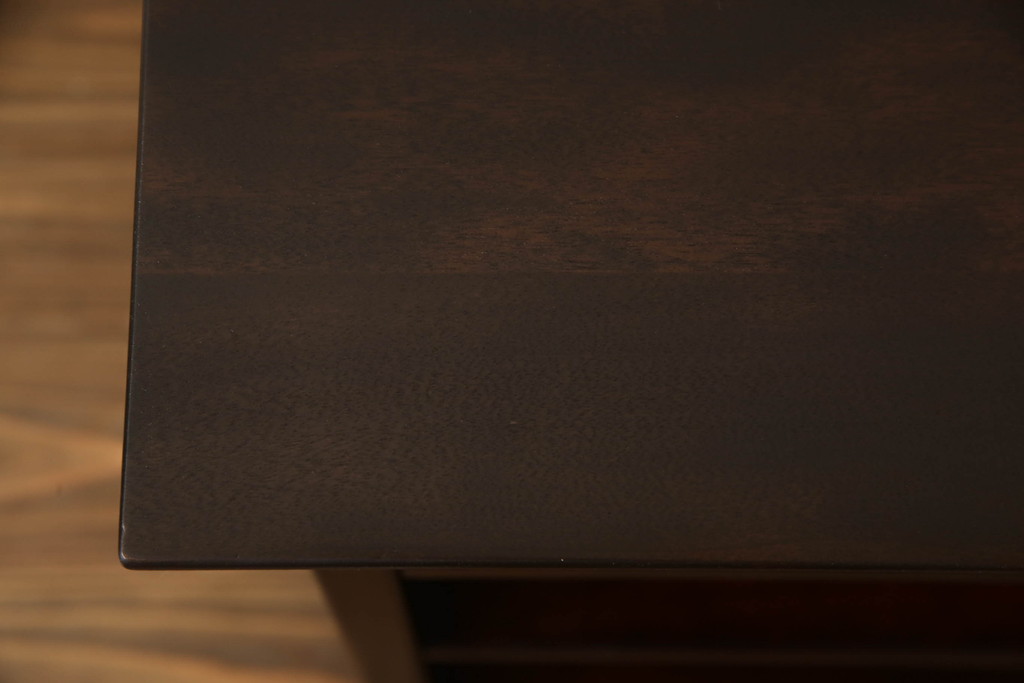 中古　九州民芸家具　格子デザインが和モダンな印象を高める小さな飾り棚(本棚、オープンラック、茶棚、ブックシェルフ)(R-067622)