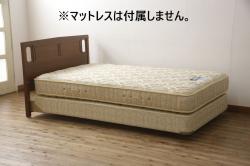 中古　北海道民芸家具　希少な絶版品!　シックなフレームと畳のコンビが和モダンな雰囲気を高める畳ベッド(セミダブル、たたみ)(R-062940)