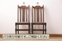 レトロ家具　和製アンティーク　古い木のレトロな回転椅子(ドクターチェア)(3)