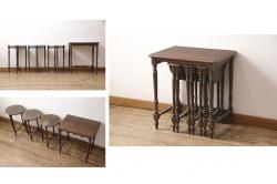 アンティーク雑貨　イギリスアンティーク　リメイク家具　堅牢な佇まいがお洒落なトランクテーブル(センターテーブル)