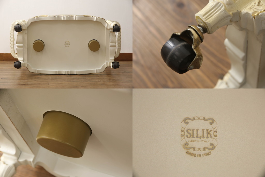 中古　美品　SILIK(シリック)　気品溢れる佇まいが目を引くワゴンテーブル(トロリー、キッチンワゴン)(R-054460)