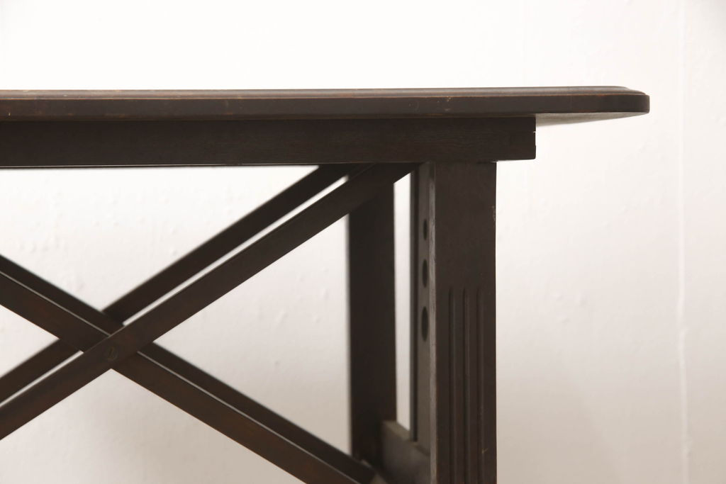 和製アンティーク　昭和中期　YAMAHA(ヤマハ、山葉、日本楽器)　レトロモダンな折りたたみ式のサイドテーブル(折り畳み机、カフェテーブル、コーヒーテーブル、ナイトテーブル)(R-062938)
