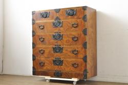 ラフジュ工房オリジナル　リメイク家具　明治大正期の引き出しを活用した収納棚(サイドボード)