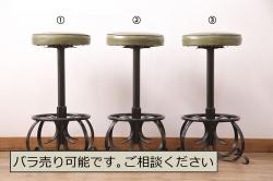 ヴィンテージ家具　ビンテージ　G-PLAN(ジープラン)　淡いグリーンのおしゃれなダイニングチェア(ワークチェア、椅子)(1)