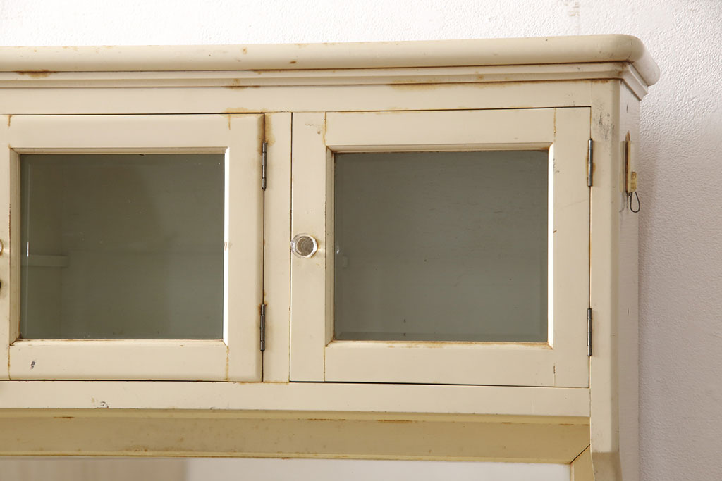和製アンティーク　希少なデザインが魅力的なデンタルケース(ケビントガラスケース、収納棚、戸棚)(R-053717)