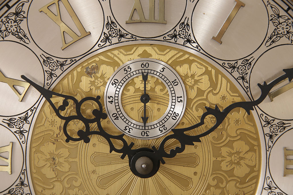 ヴィンテージ時計　ジャンク品　ドイツ製　Urgos(ウルゴス)　重錘式　クラシカルな空間を演出するホールクロック(振り子時計、柱時計、ディスプレイ、ビンテージ)(定価約135万円)(R-053563)