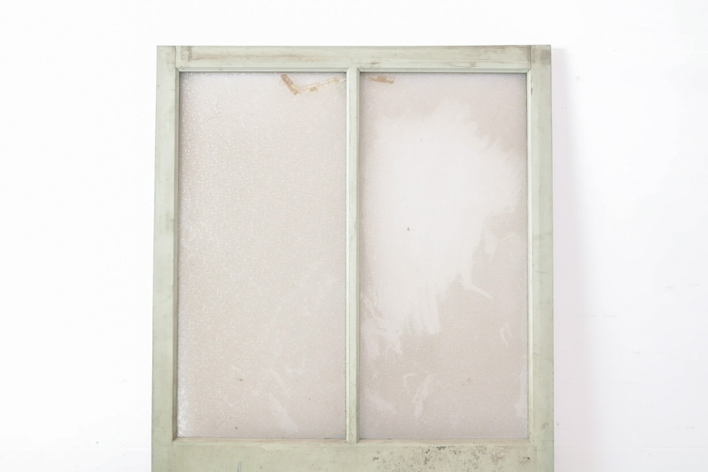 アンティーク建具　レトロなダイヤガラス引き戸1枚(ガラス戸、建具)(R-054000)