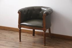 中古　美品　イタリア家具　ス・ミズーラ(SU MISURA)　ラグジュアリーな空間を演出するラウンジチェア(アームチェア、椅子、イス、一人掛け、1P)(R-062627)