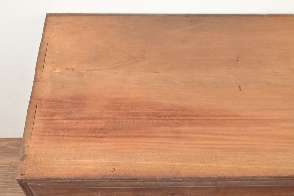 アンティーク家具　昭和初期　和製アンティーク　木製ローチェスト(ローボード)(R-036911)