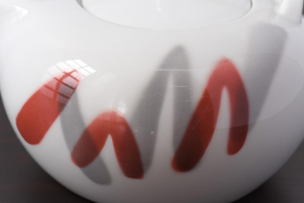 アンティーク雑貨　昭和期　日本陶器・ノリタケ(則武)　モダンなデザインの急須・湯飲み4客セット