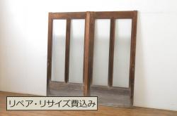 和製アンティーク　シンプルで馴染みやすい　フィックス窓(ガラス戸、はめ殺し戸、明り取り、明かり取り)