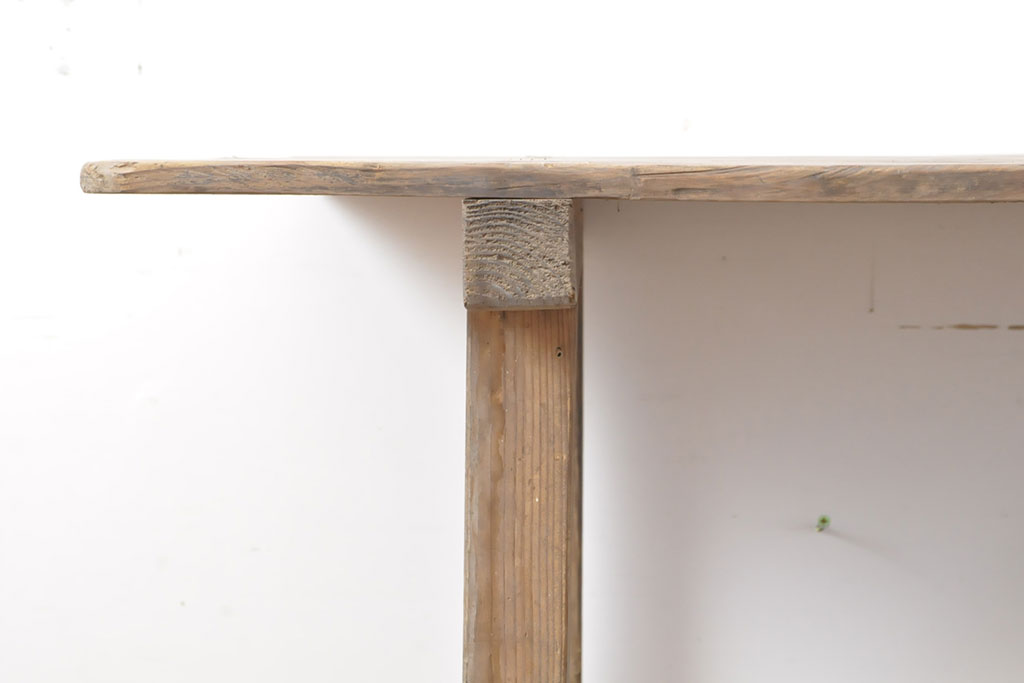 和製アンティーク　シンプルなデザインが魅力的な作業台(テーブル、ワークデスク、在宅ワーク、在宅用)(R-054129)