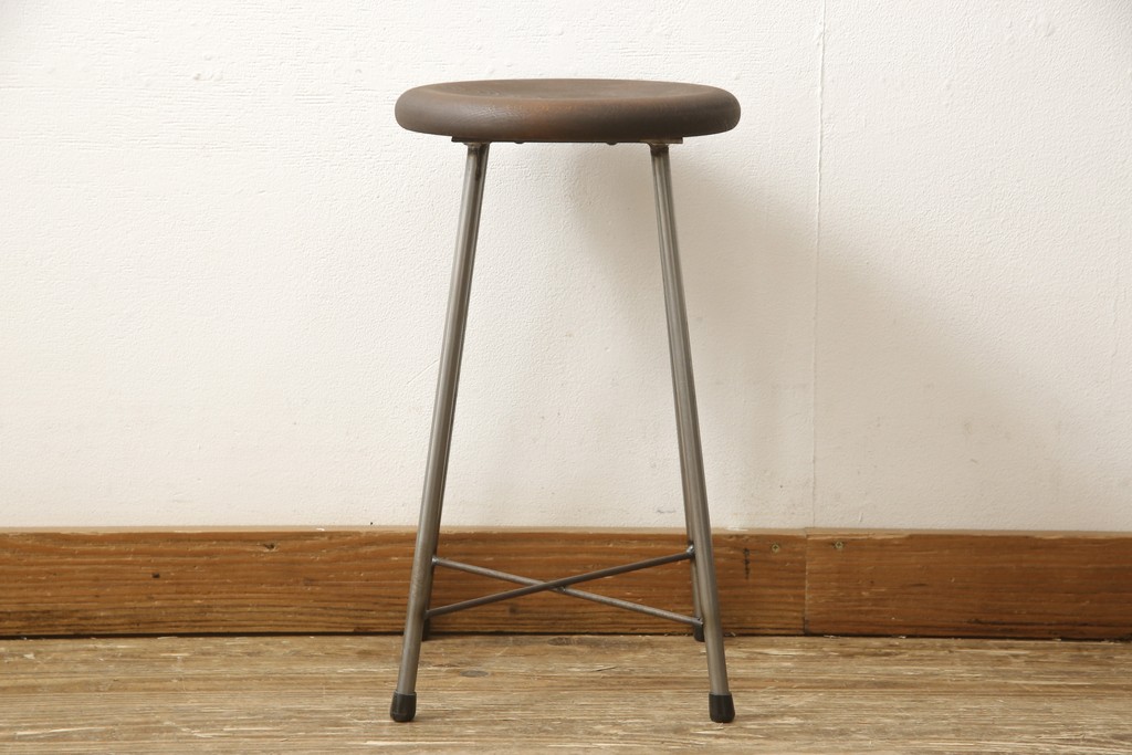 ラフジュ工房オリジナル　シンプルで馴染みやすいスツール(椅子、イス、板座チェア)(R-059341)