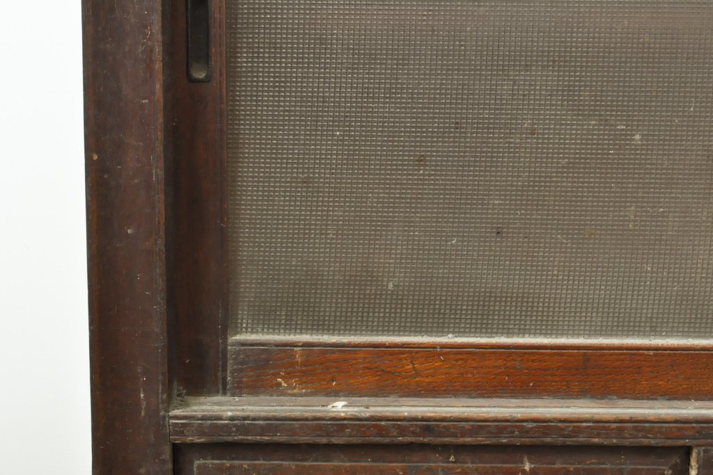 和製アンティーク　大正ロマン　ノスタルジックな雰囲気香る戸棚(収納棚、キャビネット、サイドボード、店舗什器、リビングボード)(R-059109)