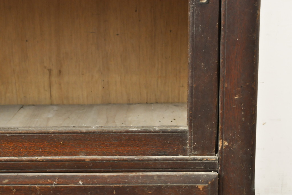 和製アンティーク　大正ロマン　ノスタルジックな雰囲気香る戸棚(収納棚、キャビネット、サイドボード、店舗什器、リビングボード)(R-059109)
