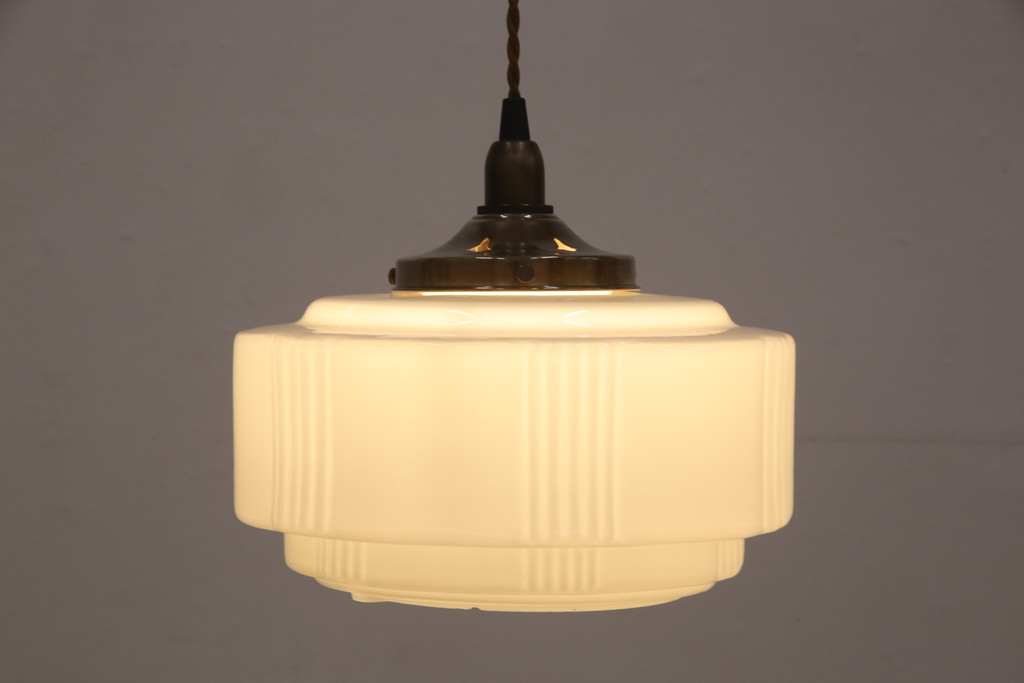和製アンティーク　ノスタルジックな雰囲気漂う吊り下げ照明(天井照明、ペンダントライト、電笠)(R-054327)