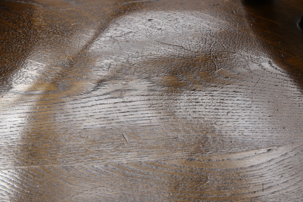 和製ビンテージ　キツツキマーク　オーク材　木の温もりが感じられるダイニングチェア3脚セット(板座チェア、イス、椅子、ヴィンテージ)(R-058350)