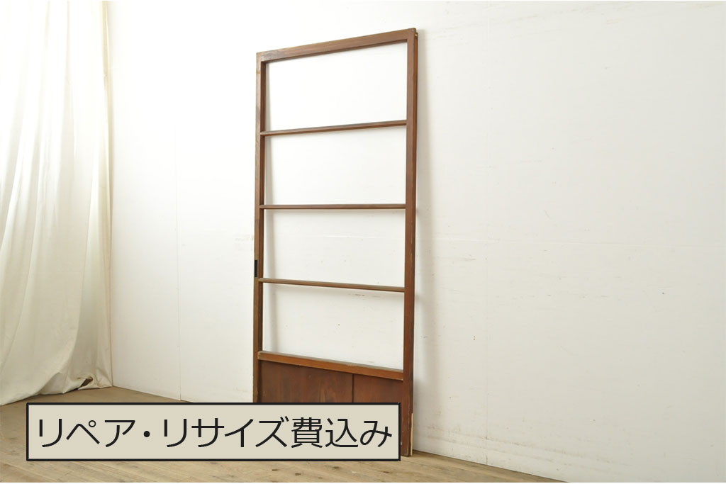 最新な アンティーク建具 懐かしさを感じるガラス戸1枚(引き戸、建具)(R 建具