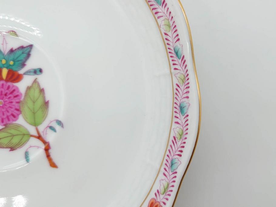 ヘレンド　ハンガリー　HEREND HVNGARY　アポニー・フラワー　華やかな花たちが食卓に彩を与えるティーカップ&ソーサー2客セット(HUNGARY、洋食器、C&S)(R-072282)