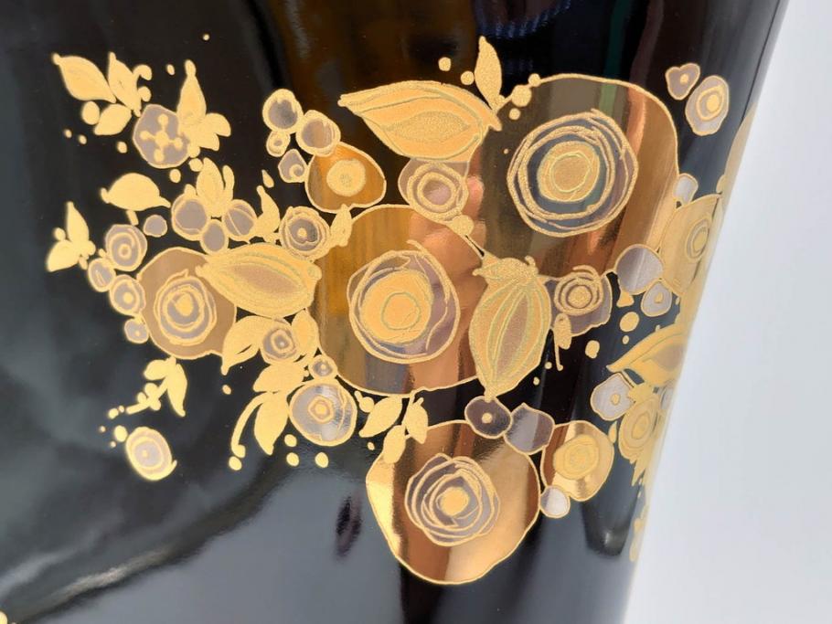 Rosenthal(ローゼンタール)　Bjorn Wiinblad(ビョルン・ヴィンブラッド)　ゴールドの煌びやかなデザインに魅了されるフラワーベース(花瓶、花入、花器)(R-072289)