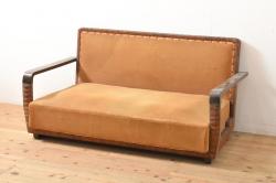 極美品　展示品　ETHAN ALLEN(イーセンアーレン)　くつろぎの空間づくりにおすすめの一人掛けソファ(1Pソファ、アームソファ、シングルソファ)(R-049911)