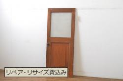 古民具・骨董　シンプルで実用的　杉材の板戸(窓)(3)