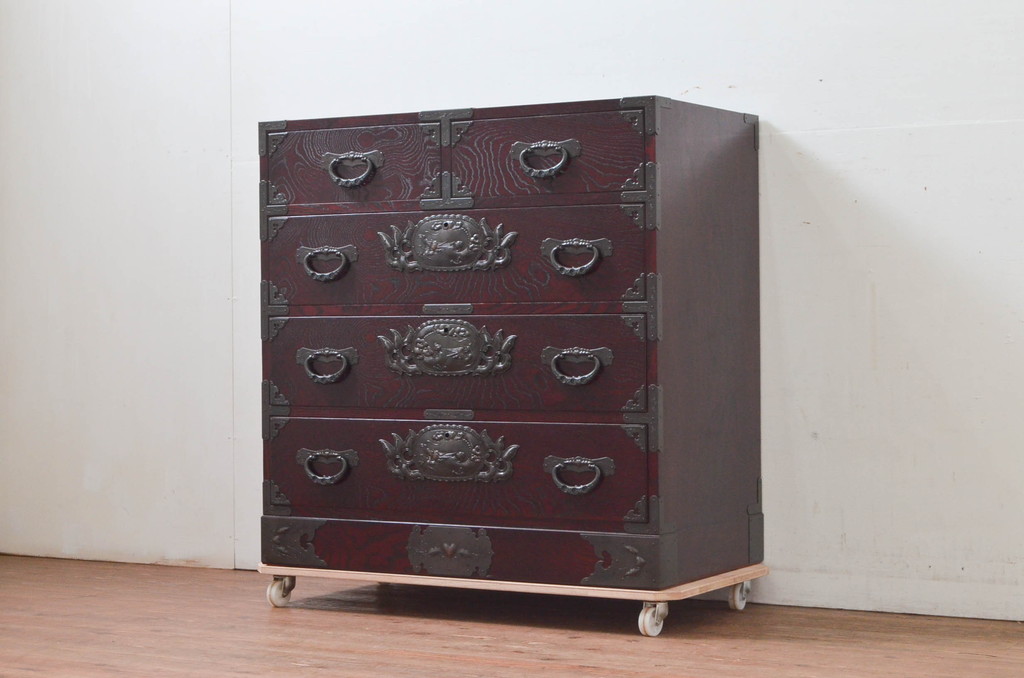 中古 美品!! 欅産業 漆塗り 仙台民芸箪笥(仙台箪笥) KC-2000 中古 美品!! 欅産業 漆塗り 仙台民芸箪笥(仙台箪笥) KC-2000