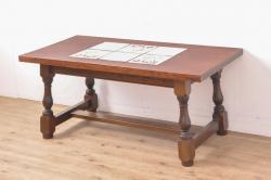 アンティーク家具　和製アンティーク　総栗材　品のある佇まいが魅力の文机(座卓、ローテーブル)