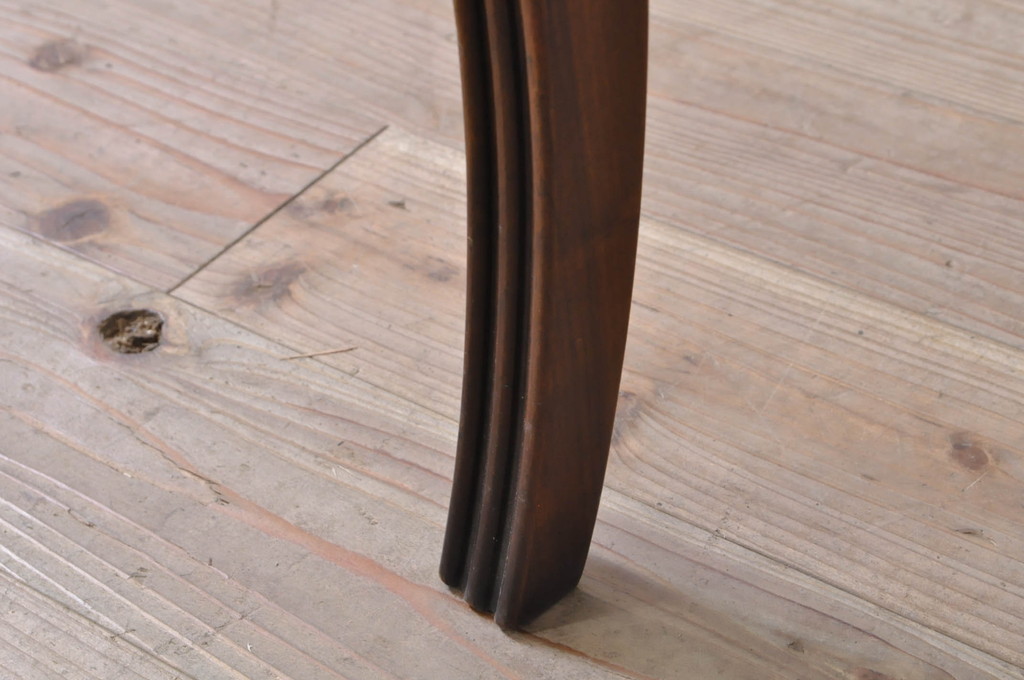 中古　スペイン製　バロッサバレンティ(VARO,S.A. VALENTI)　緩やかな曲線を描くデザインが美しいダイニングチェア4脚セット(椅子、イス)(定価4脚で約60万円)(R-069801)
