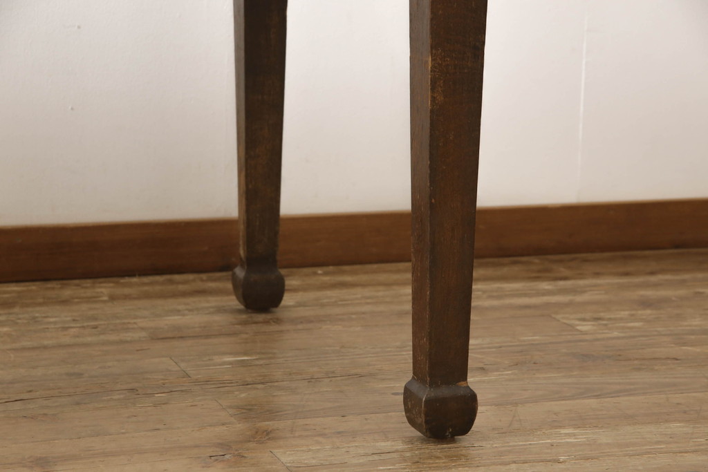 イギリスアンティーク　オーク材　シンプルなアールデコスタイルのダイニングテーブル(4人掛け、4P、6人掛け、6P、食卓)(R-064028)