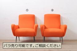 中古　北海道民芸家具　クラシカルな雰囲気を醸し出すダイニングチェア2脚セット(椅子、板座チェア、アームチェア)(R-059679)