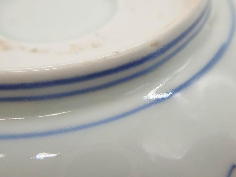 江戸後期〜幕末　伊万里　染付　山水図　約14cm　4.4寸　細やかな意匠が施された上品な雰囲気を高めるなます皿5枚セット(深皿、和皿、和食器、四寸四分)(R-072487)