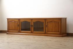 和製アンティーク　昭和中期　上品な佇まいが魅力的な桐箪笥テレビ台(テレビボード、AVボード、ローボード、収納棚、戸棚、桐たんす)(R-063149)