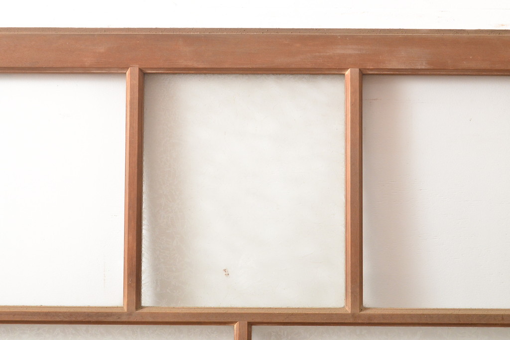 アンティーク建具　上手物　大正ロマンな雰囲気漂うガラス窓3枚セット(引き戸、ガラス戸、建具)(R-054372)