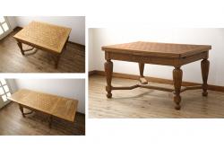 イギリスビンテージ　チーク材　タイルトップが素朴な印象のローテーブル(センターテーブル、コーヒーテーブル、サイドテーブル、ヴィンテージ)(R-063502)