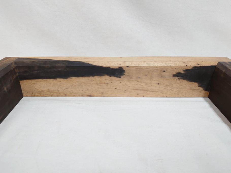 黒柿材　落ち着いた木の色合いが上質な和の空間を演出する炉縁(茶道具)(R-073032)