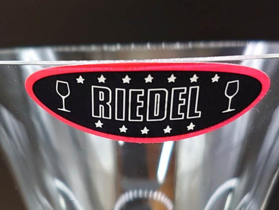 未使用品　オーストリア　RIEDEL(リーデル)　ソムリエ　シャンパーニュ　スパークリングワイン　洗練されたデザインが優美な印象を与えるグラス2客セット(旧パッケージ、チューブ缶、箱付き、袋付き)(R-073035)