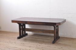 北欧ヴィンテージ　シンプルでスタイリッシュなチーク材製のセンターテーブル(リビングテーブル、コーヒーテーブル、ビンテージ)(R-050609)