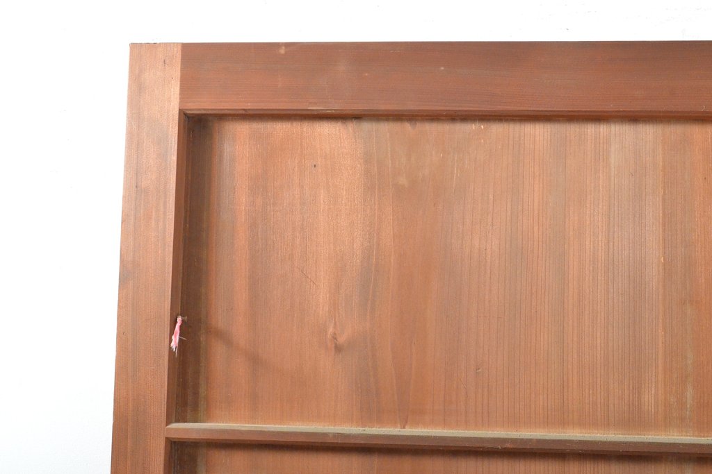 アンティーク建具　横桟付き　温かみを感じる杉材製扉(ドア、板戸、建具)(R-059230)