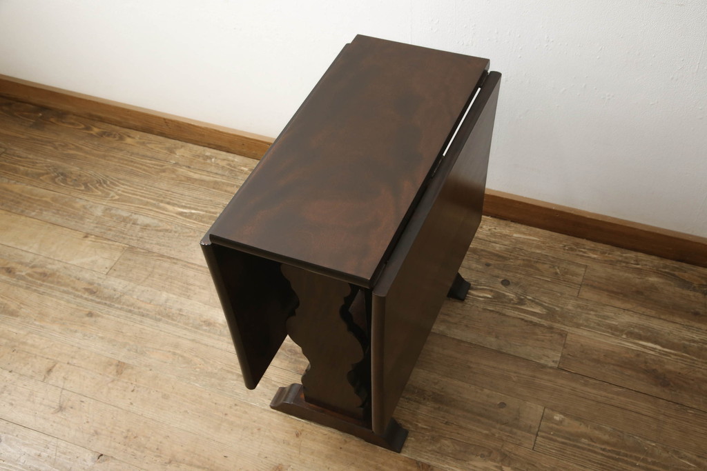 ヴィンテージ家具　和製ビンテージ　松本民芸家具　上品な佇まいが魅力のバタフライテーブル(エクステンションテーブル、サイドテーブル、オケージョナルテーブル)(R-051399)