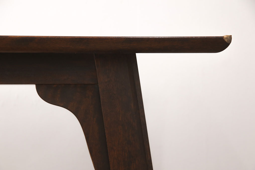 中古　松本民芸家具　脚のデザインがおしゃれな#70型食卓(作業台、ダイニングテーブル)(定価約22万円)(R-053653)