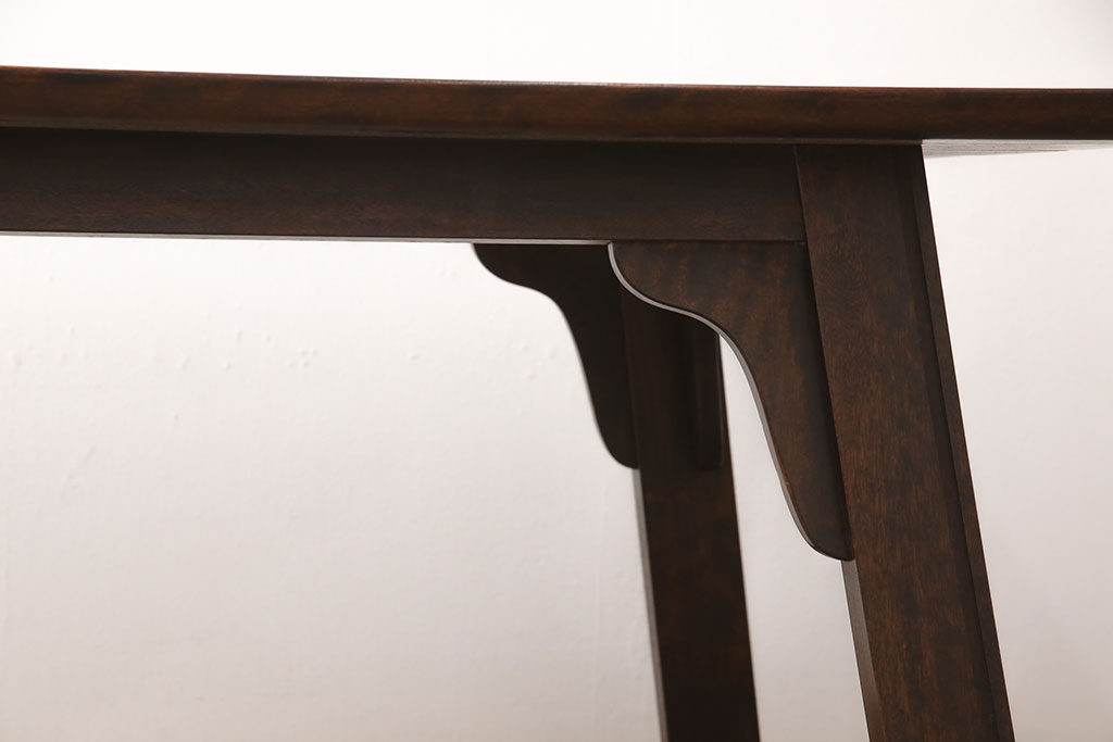 中古　松本民芸家具　脚のデザインがおしゃれな#70型食卓(作業台、ダイニングテーブル)(定価約22万円)(R-053653)